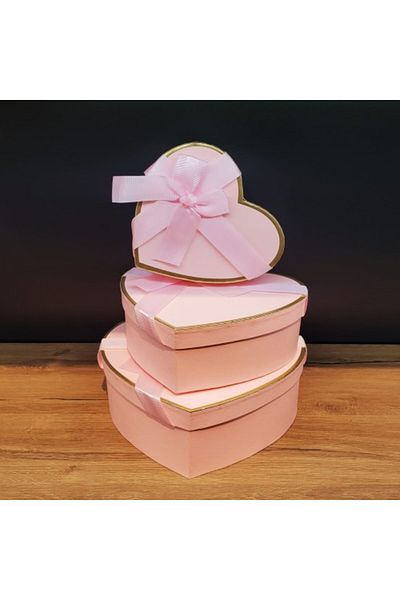 evimdeyokyok Heart Designed Gift Box 3 Different Sizes