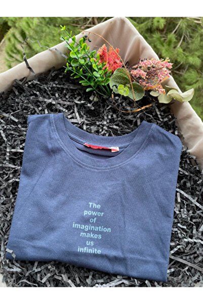 glowoow Tricou crop pentru femei albastru bleumarin - Confortabil, 100% bumba...