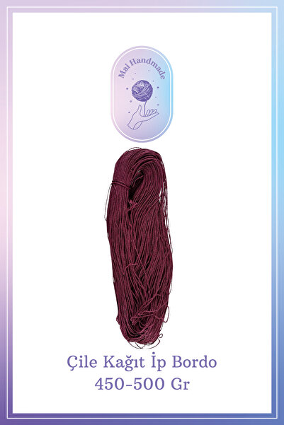 Mai Handmade Kağıt Ip Örgü Ip 450-500 gram Bordo