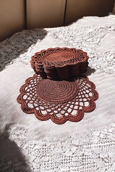 Örgü Sanatı El Örgüsü 12 Kişilik Makrome Supla Takımı