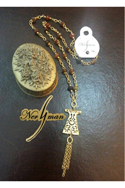 NERYMAN DOĞAL TAŞ, TURMALİN TAŞLARI VE ÖZEL KAPLAMA UÇ METALLER İLE TASARLANMIŞ ŞIK VE OTANTİK KOLYE