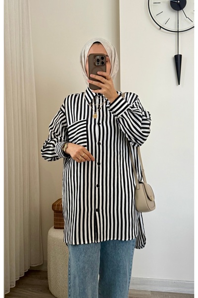 MERİÇ BOUTİQUE Striped Cotton Shirt (Wide Fit)