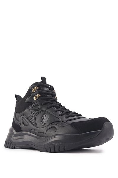U.S. Polo Assn. MARCEL HI 3PR Μαύρες ανδρικές μπότες εξωτερικού χώρου