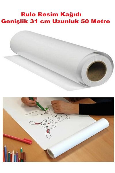 YAMAN7 Painting Paper Width 31 cm Length 50 Meters (Roll)