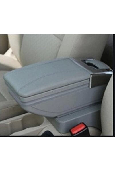 carlone Sürgülü Kolçak Kol Dayama Bardaklık Ve Küllüklü Gri Deri