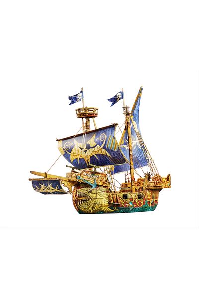 Quezzquality Pirate Ship 3D Cardboard Model Puzzle Gift Jigsaw Puzzle