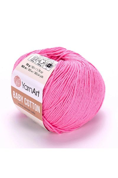 Yarnart Baby Cotton - Baby Hand Knitting νήμα Σκούρο Ροζ-414
