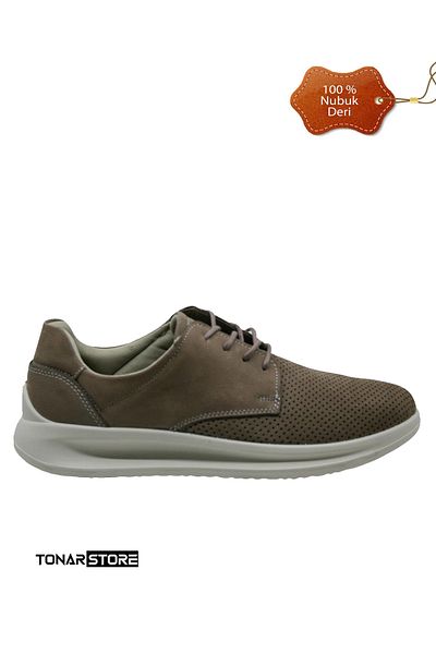Scooter Men's Casual Shoes-Nubuck Leather, Gray M4013Ng