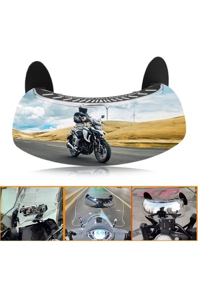 Motosiklet 180 Derece Geniş Açılı Dışbükey Görüş Aynası,ön Cam Dikiz Aynası arka