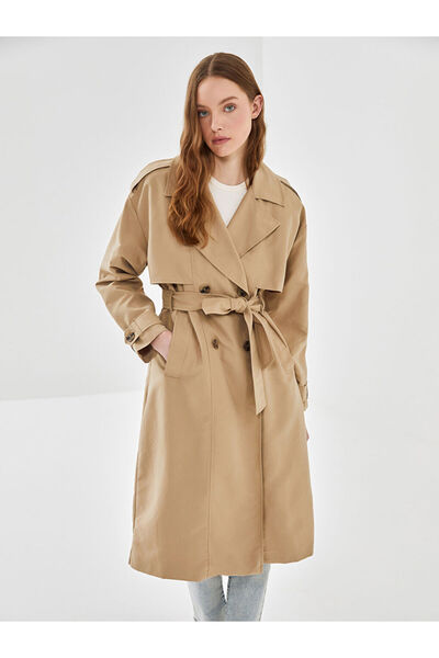 LC Waikiki Trench de damă supradimensionat cu guler de haină - S57966Z8