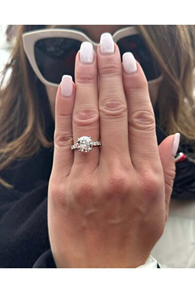 Crystal Diamond Zirconia Işıklı kutuda 1.99 karat tektaş yüzük(kararmaz,solma...