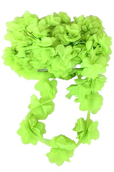 Armada 36 Κομμάτια Highlighter Neon Green Tulle Flower με κομμένο με λέιζερ