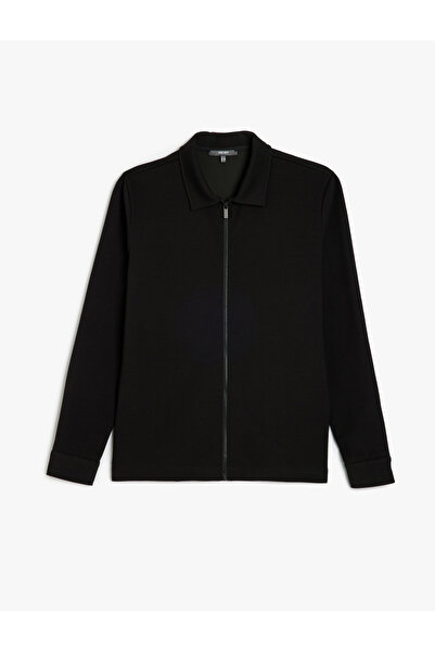 Koton Φούτερ με μακρυμάνικο βαμβακερό φερμουάρ