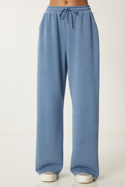 Lovelyİstanbul Indigo Modal széles szárú melegítőnadrág - LUB0070