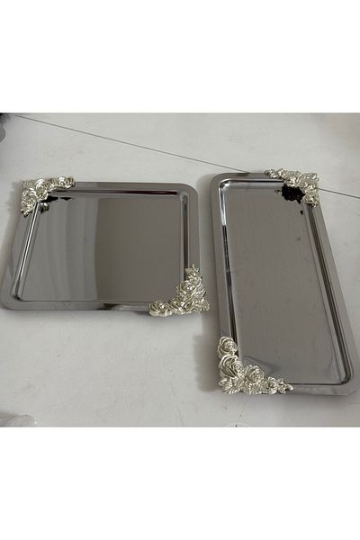 SEVA ÇELİK 1 Piece Baton 1 Piece Square Silver Presentation Table with Accessories