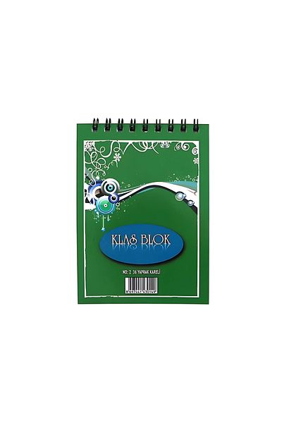 Klas Block Notepad 36 Sheets Top Spiral Lined No:1