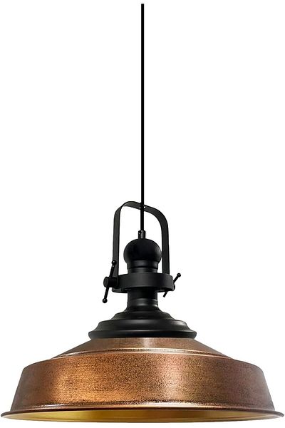 Bamyum Asletl Industrial Vintage Hängelampe  40 cm, Kupferfarbe Metall Pendelleuchte