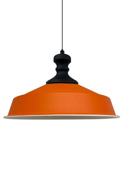 Bamyum Asletl-Knob Industrial Vintage Hängelampe  40 cm, Orange Metall Pendelleuchte