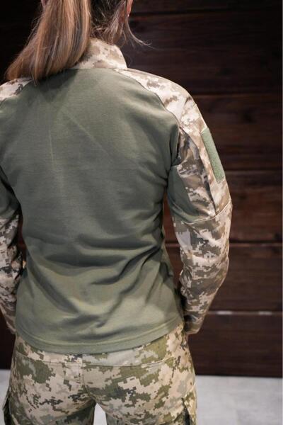 SINGLE SWORD Поло з деталями на ліктях, комір-поло, жіночий та чоловічий бойовий футболка