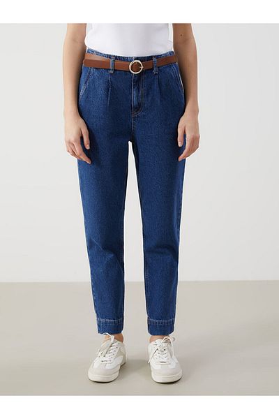 LC Waikiki Pantaloni de damă Mom Fit cu centură în talie - S57786Z8