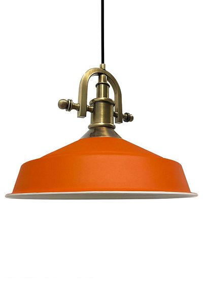 Bamyum Asletl-Marine Industrial Vintage Hängelampe 40 cm, Orange Metall Pendelleuchte