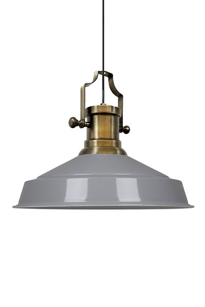 Bamyum Asletl Industrial Vintage Hängelampe  40 cm, Grau Metall Pendelleuchte