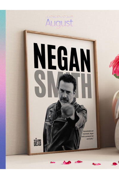 August The Walking Dead Dizi Poster | Minimalist Poster| Negan Smith |Estetik Poster | Modern Tablo