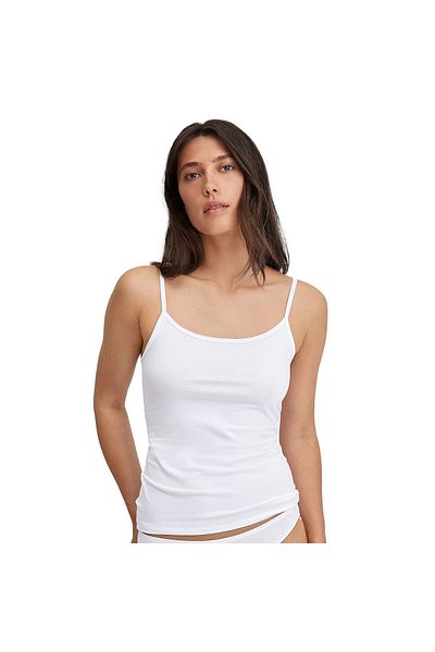 Calida Damen Spaghettitop - Essential Cotton, Unterhemd, Top, Jersey, einfarbig