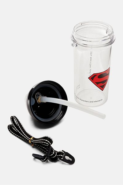 Superman Kids Water Bottle , Black
