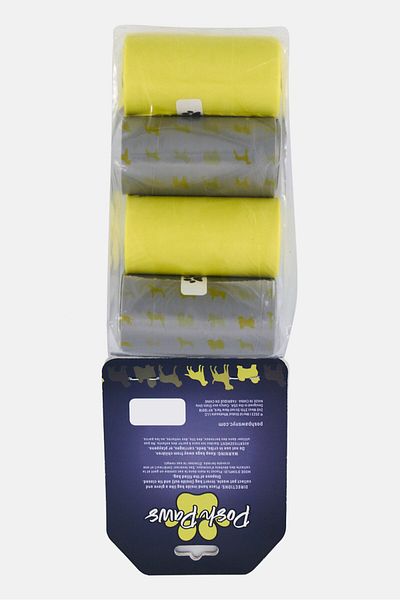 Posh Paws 8 Rolls Strong And Durable Poo Bag, Assorted