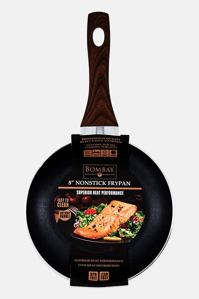 Bombay Aluminum Non-stick Fry Pan 20 Cm, Black