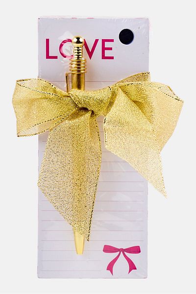 Votum Graphic Print Sticky Notes With Pen, White