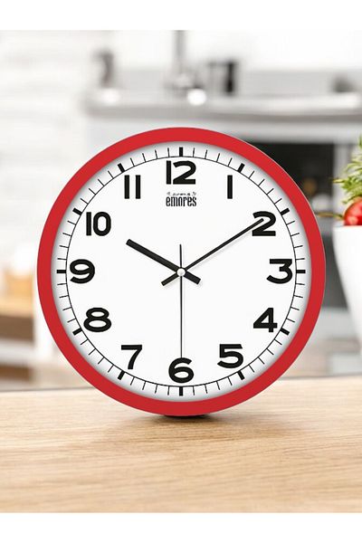 EMORES 30 cm Real Glass Silent Mechanism Wall Clock