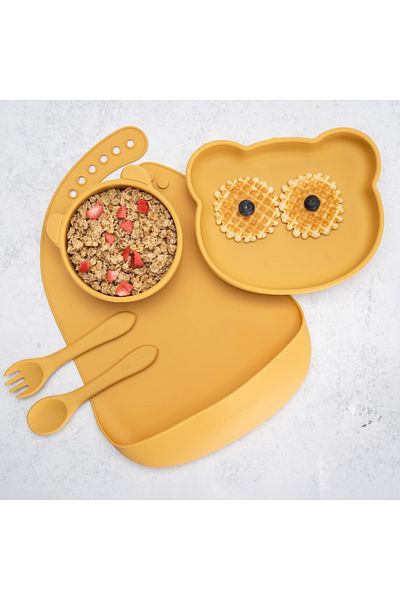 OEM Set Diversificare, AppeKids, 100% Silicon, Panda - Honey