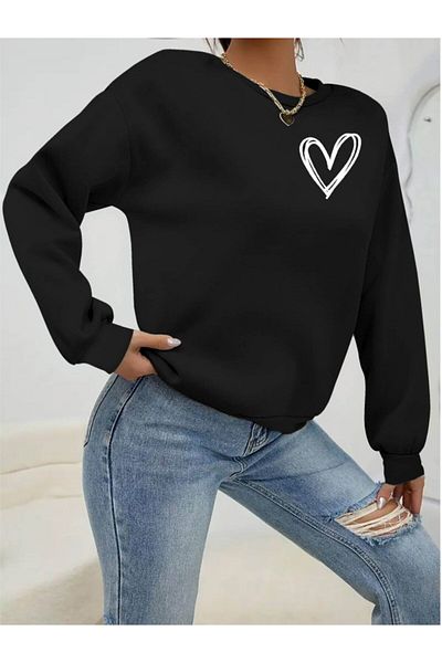 İpeksi Silky Women's Long Sleeve Crew Neck Viscose Two Thread Blouse