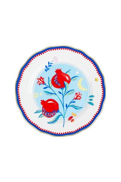 Baci Milano Mamma Mia Pomegranate Patterned Plate 22 cm