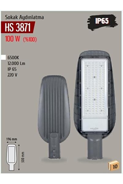 Helios HS 3871 100 Watt LED Sokak Armatürü - Beyaz Işık (6500K)