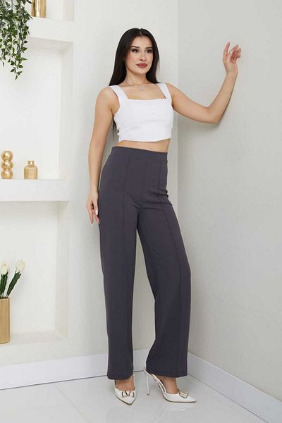 Santra Wide Leg Front Drawstring Waist and Leg Area Gathering Pants