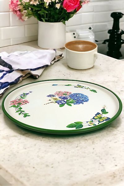 İnci Emaye No. 36 Presentation Serving Plate Tray Supla Cake Plate Serving Plate Dowry Gift ~ 36cm