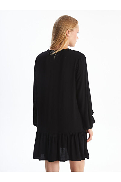 LC Waikiki Off-Shoulder Straight Long Sleeve Dress