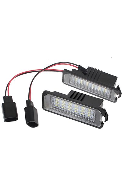 Choice WHITE 2Pcs 12V 6500K For VW Golf MK4 MK5 MK6 Passat Polo CC Eos Car License Number Plate Lights 18SM
