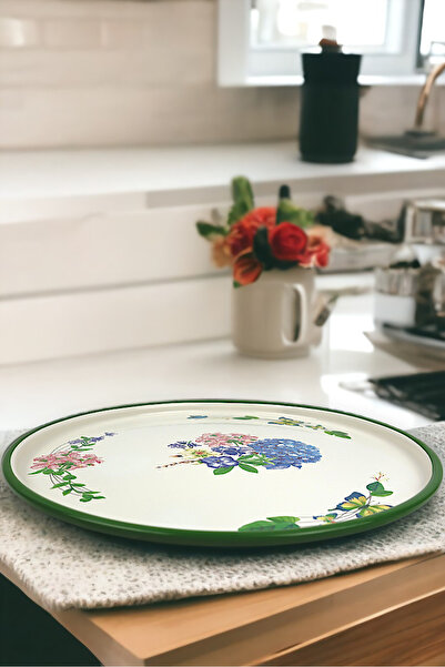 İnci Emaye No. 36 Presentation Serving Plate Tray Supla Cake Plate Serving Plate Dowry Gift ~ 36cm