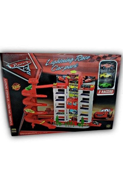 Toysan مجموعة مرآب مصعد السيارات المتسابق-55
