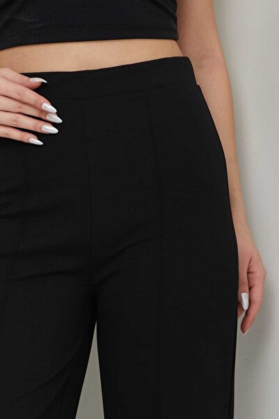 Santra Bol Paça Önden Çımalı Bel ve Bacak Bölgesi Toparlayıcı Pantolon