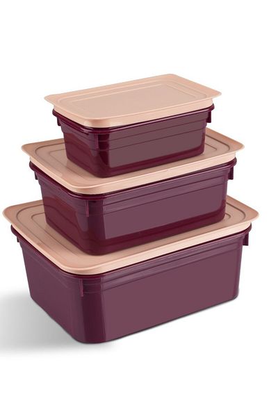 Cherry Collection 375 ml 900 ml and 1700 ml Storage Container - Set of 3