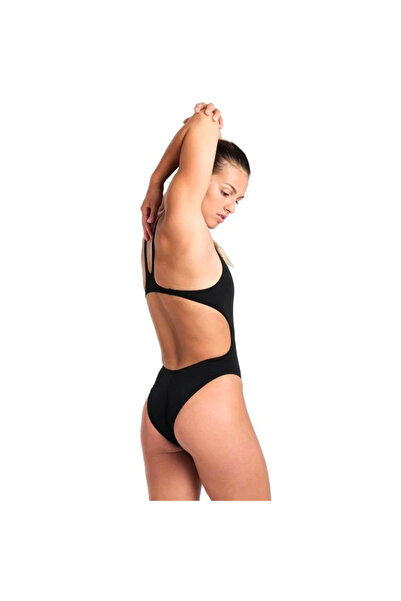 ARENA Team Swimsuit Swim Tech Solid Kadın Siyah Yüzücü Mayosu 004763550
