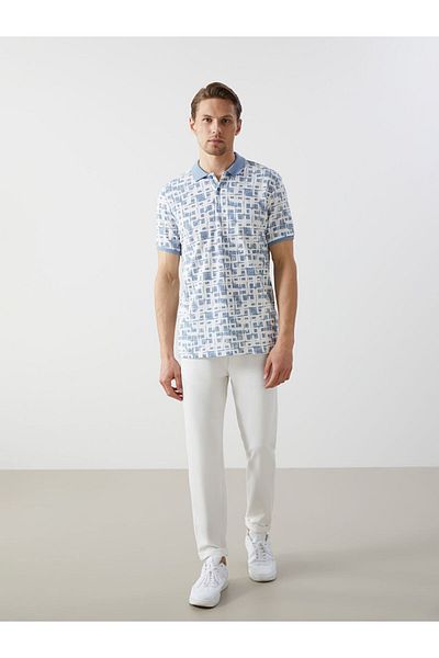 LC Waikiki Ανδρικό μπλουζάκι LCW Vision Polo με κοντό μανίκι Pique με σχέδιο