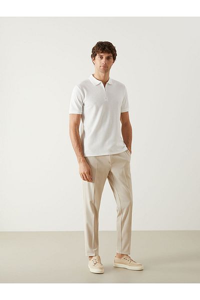 LC Waikiki Ανδρικό μπλουζάκι SOUTHBLUE Polo Collar Plain Jacquard