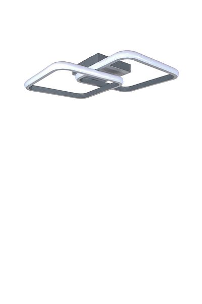 Fer Avize Enisa Modern Design Anthracite Color Living Room Kitchen Hall White Led 2 Piece Chandelier