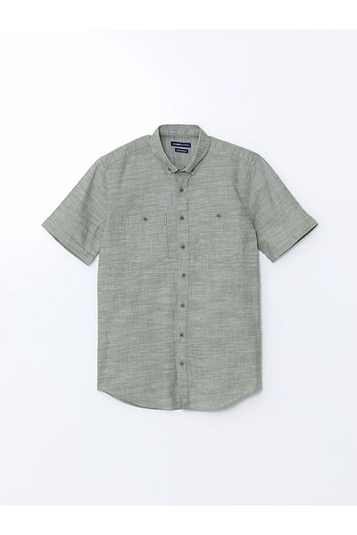 LC Waikiki Ανδρικό κοντομάνικο ποπλίνα LCWAIKIKI Classic Regular Fit
